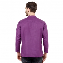 Mens Violet Short Kurta